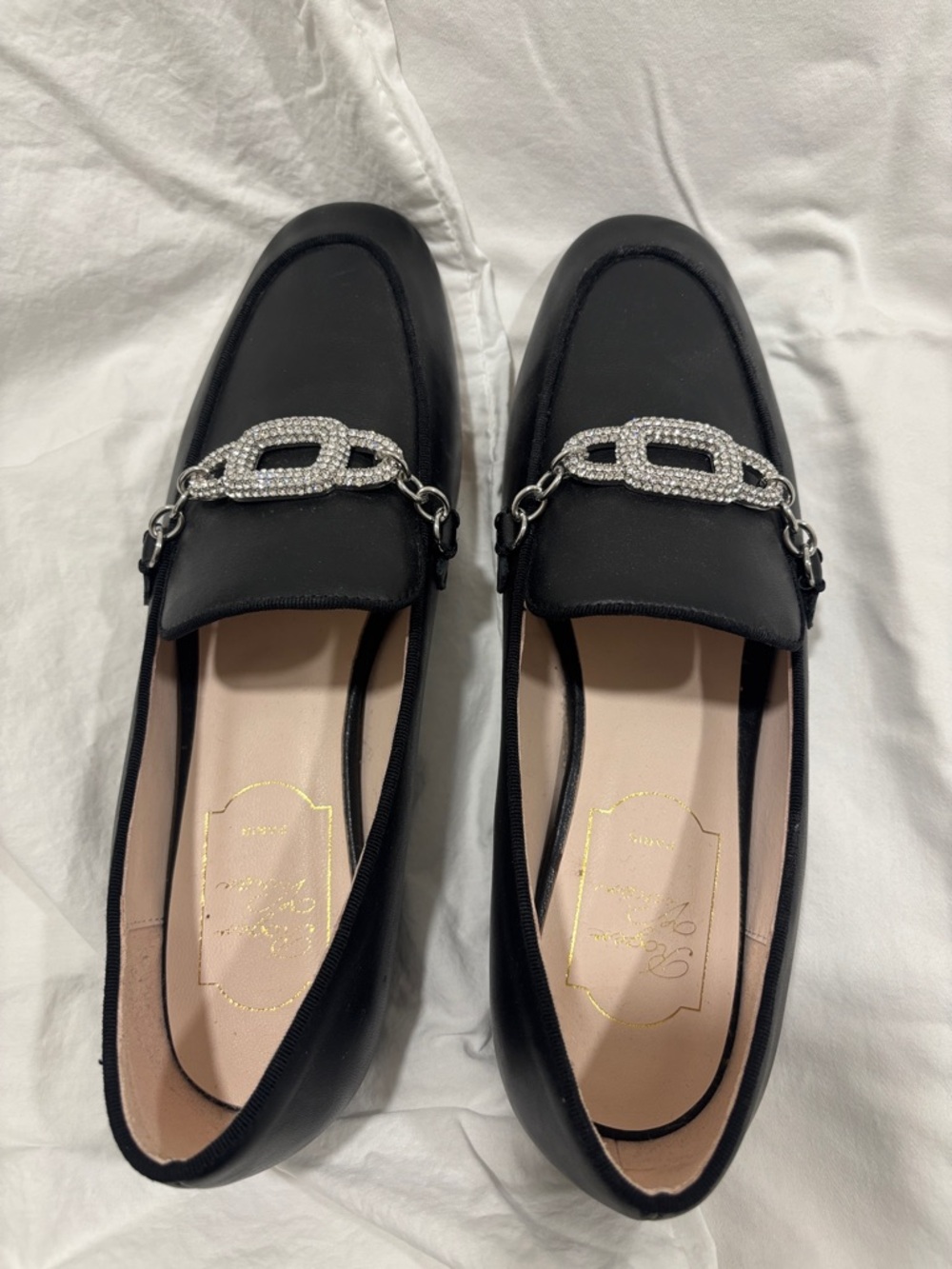 Roger Vivier Black Crystal-Embellished Loafers